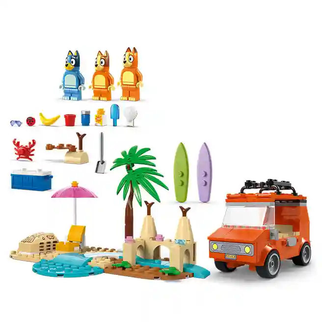 Constructor LEGO Bluey Excursie cu mașina familiei și plajă Bluey, art. 11202