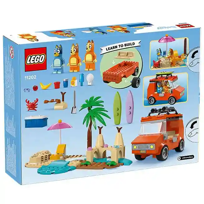 Constructor LEGO Bluey Excursie cu mașina familiei și plajă Bluey, art. 11202