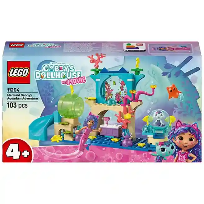 Constructor LEGO Gabby`s Dollhouse Aventurile micii sirene Gabby în acvariu, art. 11204