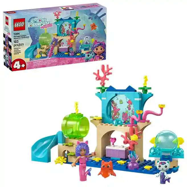 Constructor LEGO Gabby`s Dollhouse Aventurile micii sirene Gabby în acvariu, art. 11204