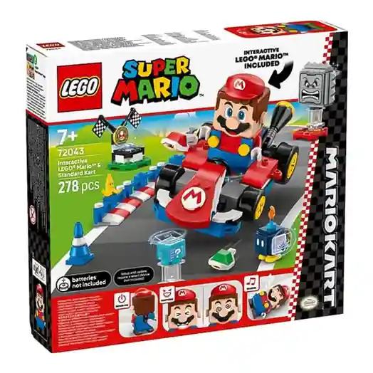 Конструктор LEGO Super Mario Mario Kart - Интерактивный Mario и стандартный карт, арт. 72043