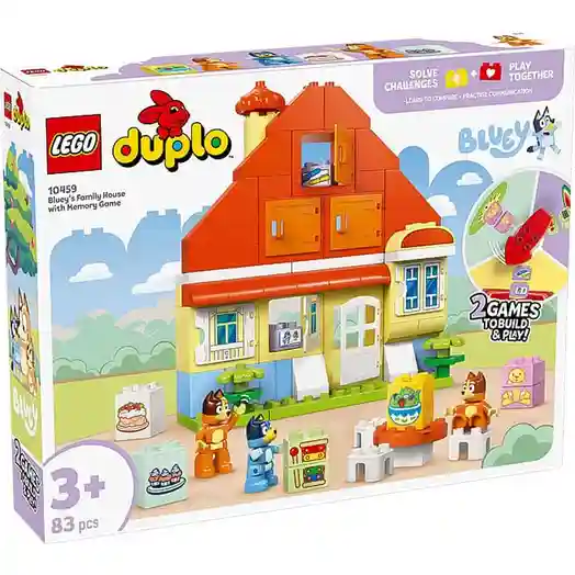 Constructor LEGO DUPLO Casa familiei lui Bluey cu joc de memorie, art. 10459