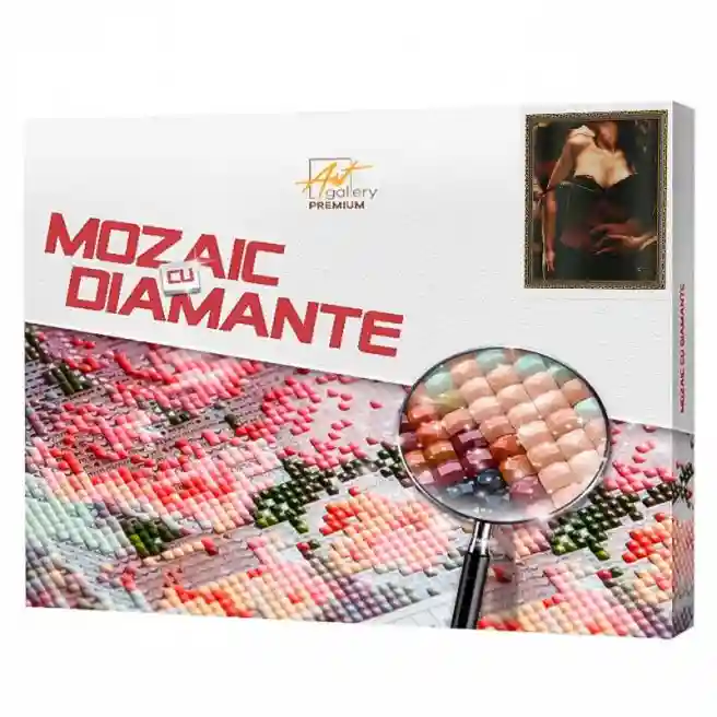 Mozaic cu diamante patrate 40x50 cm. Seara înflăcărată