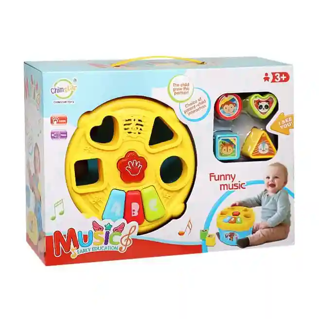 Sortator „Tobă muzicală”, galben, cod 1213D