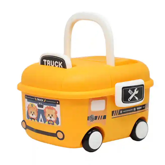 Set Echipament de construcții cu valiză și accesorii, galben, cod 880120