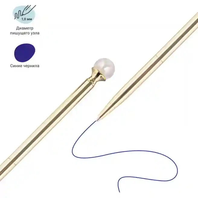 Pix MESHU "White pearl" albastru, 1.0mm