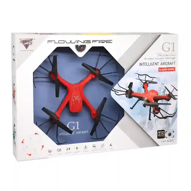 Quadcopter G1, roșu, 35*35 cm, cod 880016