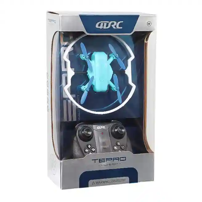 Quadcopter cu telecomandă și lumină LED, albastru, cod 880324