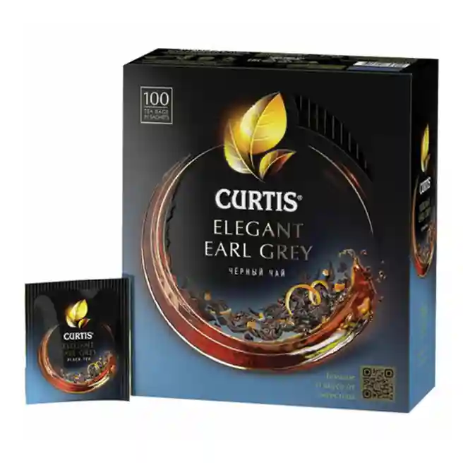 Чай CURTIS Elegant Earl Grey классический черный с бергамотом 100 пакетиков