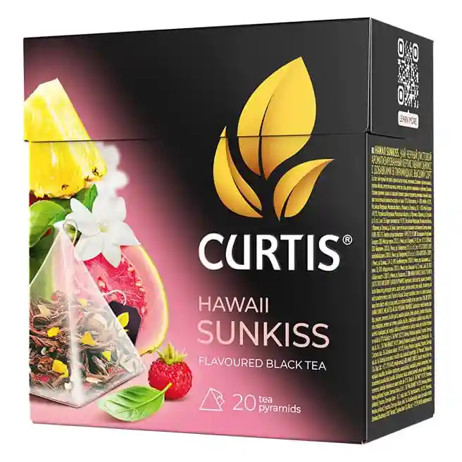 Чай Curtis Havai Sunkiss 20 пирамид, с ароматом гуавы, земляникой, ананасом и базиликом