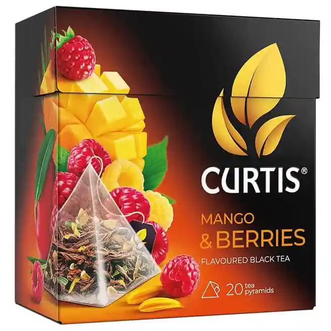 Чай Curtis Mango & Berries 20 пирамид (Черный чай с ароматом сладкого манго и ягод спелой малины)