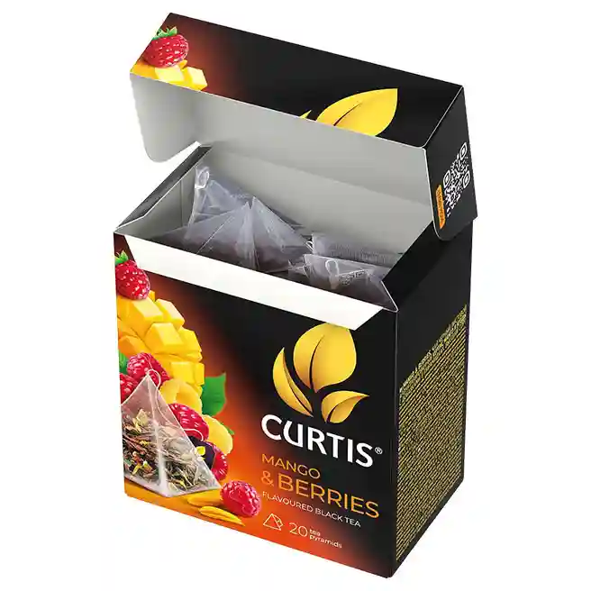 Чай Curtis Mango & Berries 20 пирамид (Черный чай с ароматом сладкого манго и ягод спелой малины)