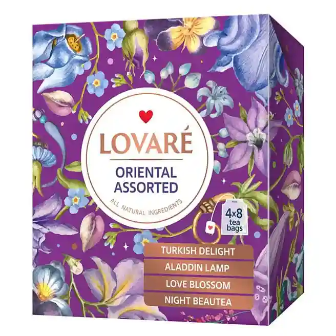 Ceai LOVARE Oriental Assorted 32 plicuri (4 tipuri de ceai negru aromatizat kenyan)