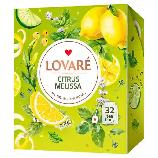Ceai Lovare Citrus Melissa - 32 de pachete de ceai verde cu melisă