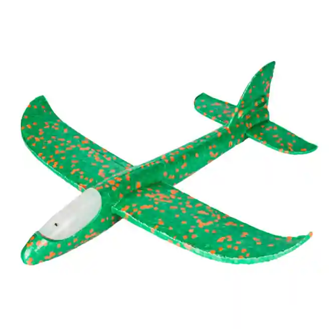 Avion planor 37cm (front LED), verde, cod 177023
