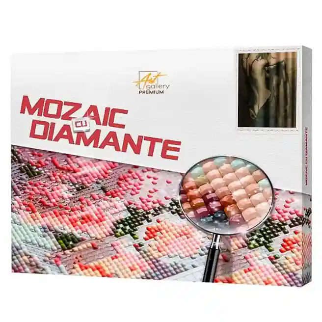 Pasiune pentru doi, 40x50 cm, mozaic cu diamante pătrate