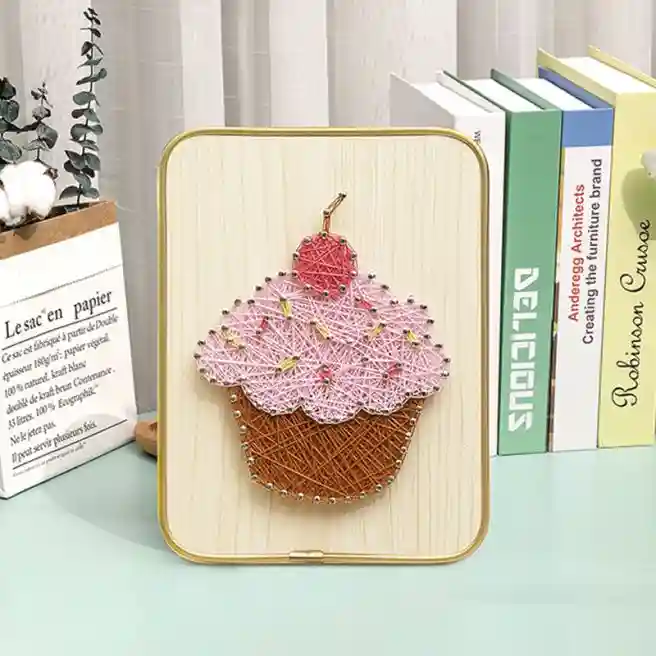 Set pentru creație String Art "Cupcake", 15x20 cm