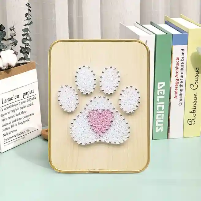 Set pentru creație String Art "Lăbuță cu inimă", 15x20 cm