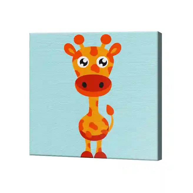 Girafă drăguță, 20x20 cm, pictură pe numere