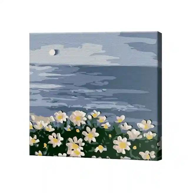 Ромашки у моря, 20x20 см, картина по номерам
