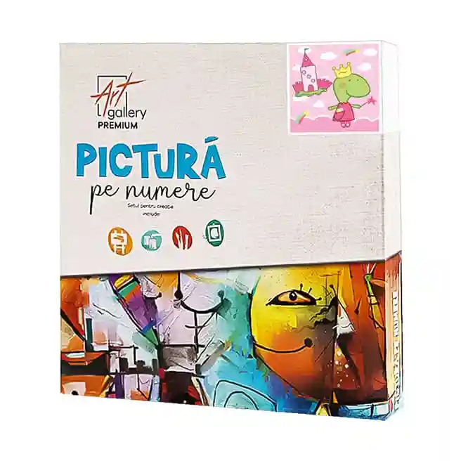 Замок и принцесса, 20x20 см, картина по номерам
