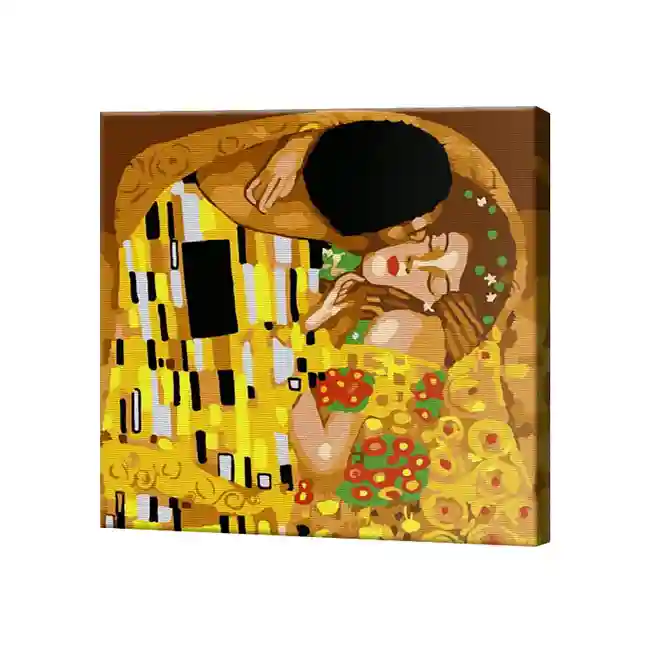 Поцелуй, 20x20 см, картина по номерам