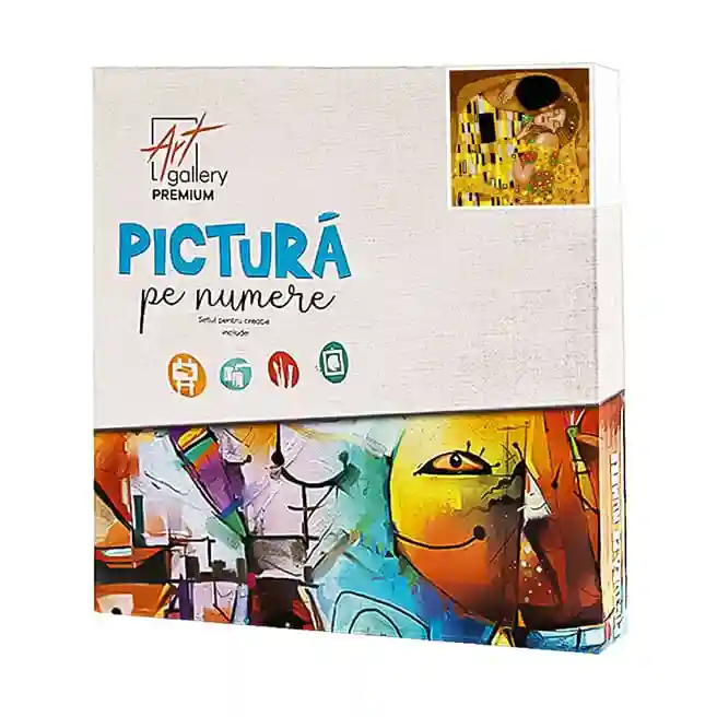 Поцелуй, 20x20 см, картина по номерам