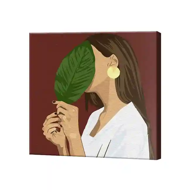 Загадочная девушка, 20x20 см, картина по номерам