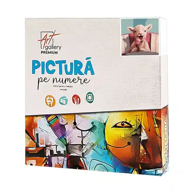 Счастливый ягненок, 20x20 см, картина по номерам