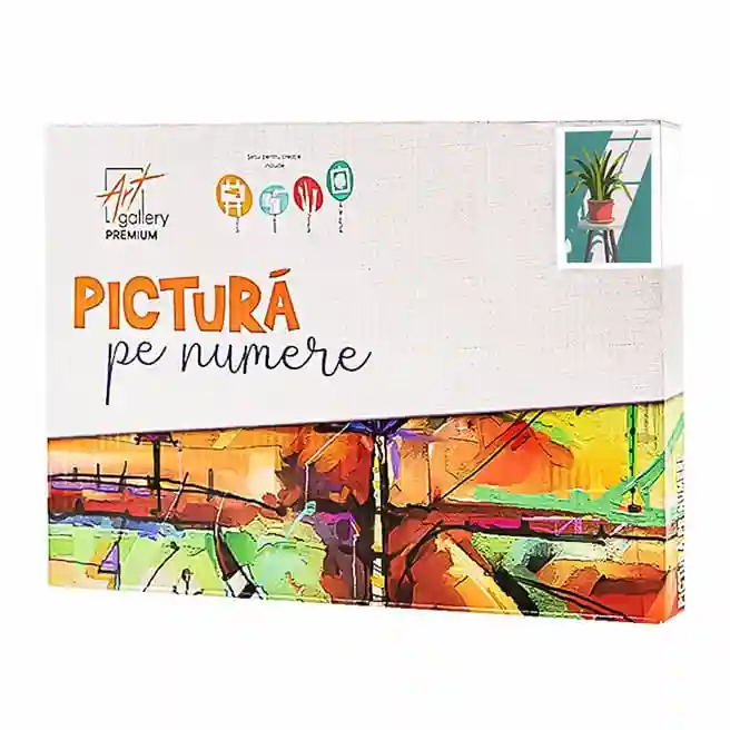 Floarea pe scaun, 20x30 cm, pictură pe numere