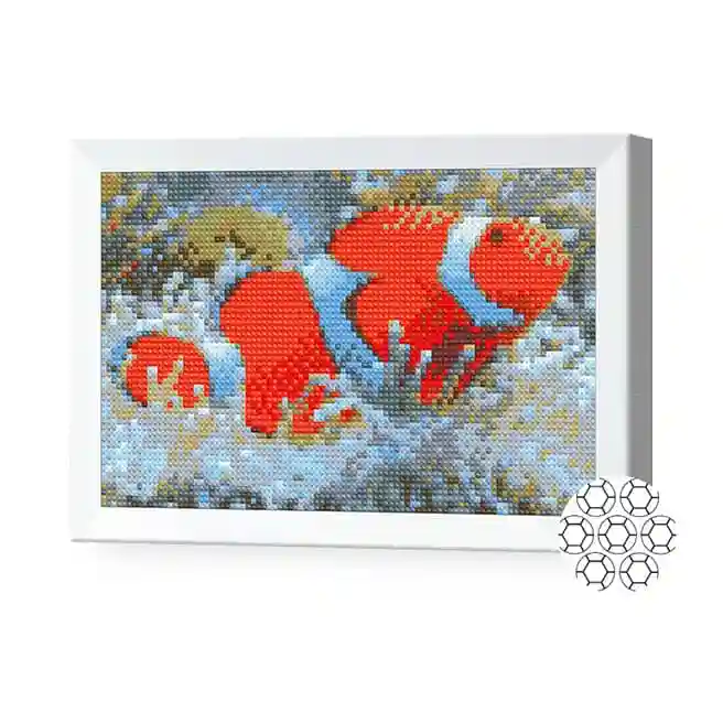 Peste clovn, 20x30 cm, mozaic cu diamante
