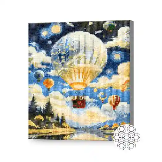 Balon magic, 30x40 cm, mozaic cu diamante
