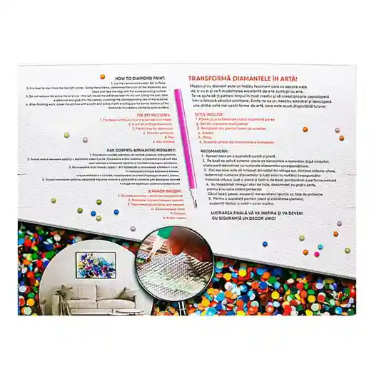 Balon magic, 30x40 cm, mozaic cu diamante