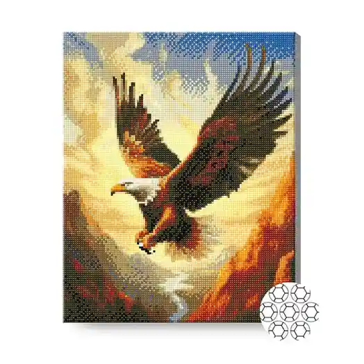Белоголовый орел, 40x50 см, алмазная мозаика