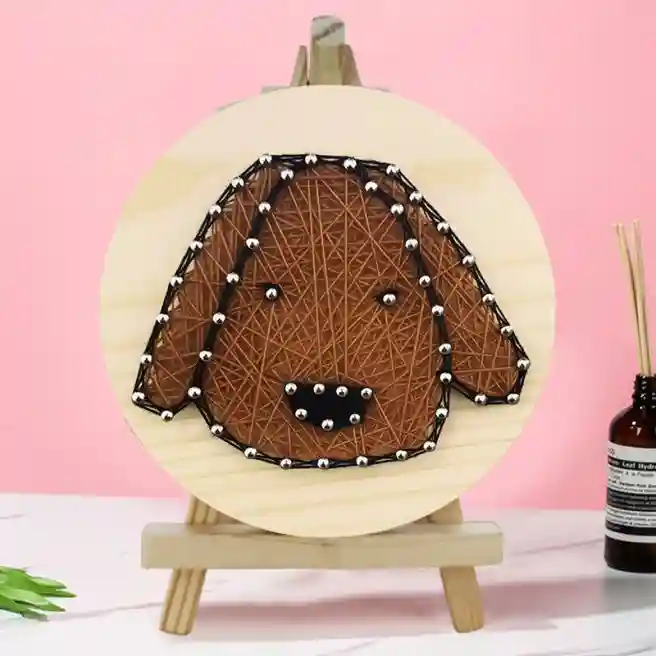 Set String Art 11x11 "Cățeluș brun"