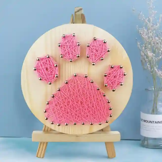 Set String Art 11x11 "Lăbuță roz"