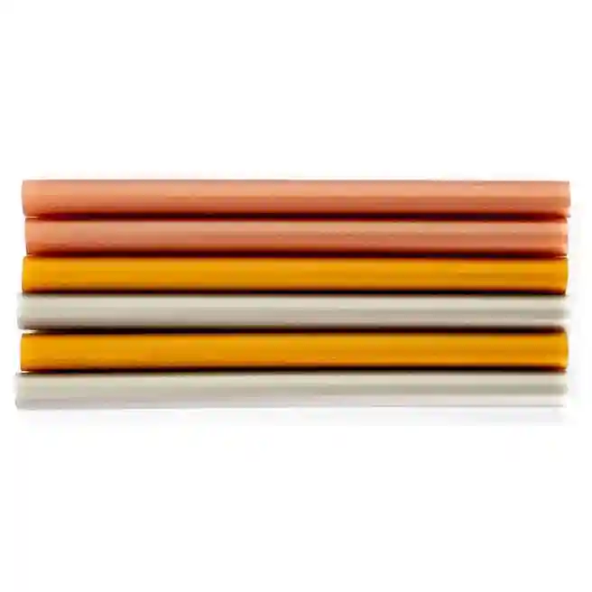 Set batoane adezive pentru pistol, 7 mm, 10 cm, 6 buc., metalizat