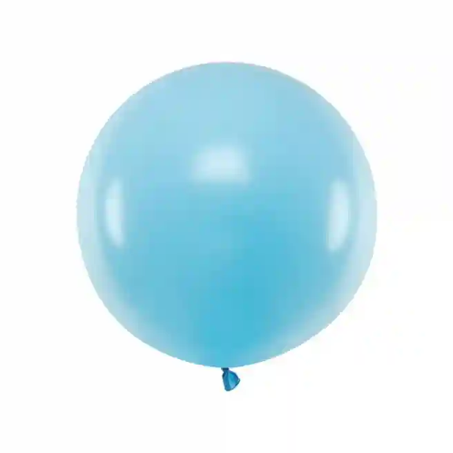 Balon rotund din latex, 60 cm, albastru deschis pastel