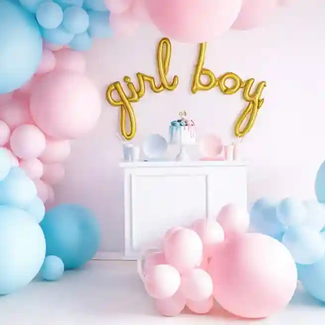 Balon rotund din latex, 60 cm, albastru deschis pastel