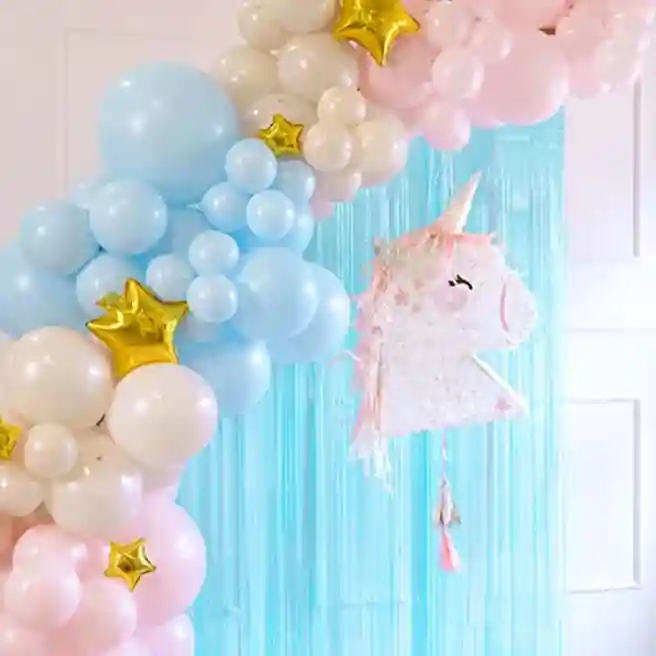 Balon latex 43 cm, albastru pastel, 1 buc