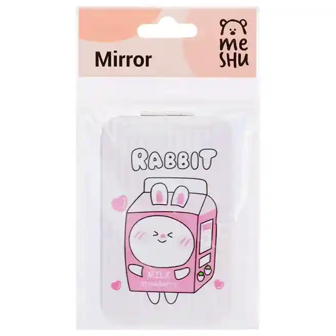 Oglindă de buzunar pliabilă MESHU "Milk rabbit"