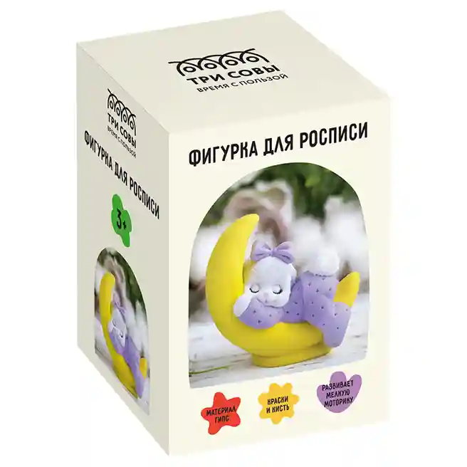 Set pictură ipsos TRI SOVY "Iepuraș pe luna"