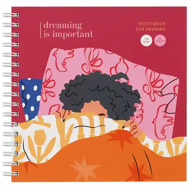 Sketchbook 60 file, 150х150 MESHU "Pleasure", spirală, soft-touch, 120 g/m²