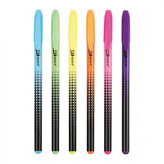 Set de pixuri gel ArtSpace "Abstracție" 6 buc., 6 culori, 1,0 mm, neon