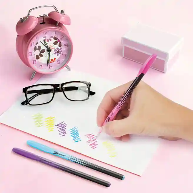 Set de pixuri gel ArtSpace "Abstracție" 6 buc., 6 culori, 1,0 mm, neon
