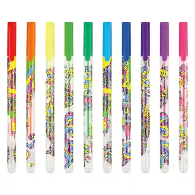 Set de pixuri cu gel ArtSpace „Wonderland”, 10 buc., 10 culori, 1,0 mm, neon