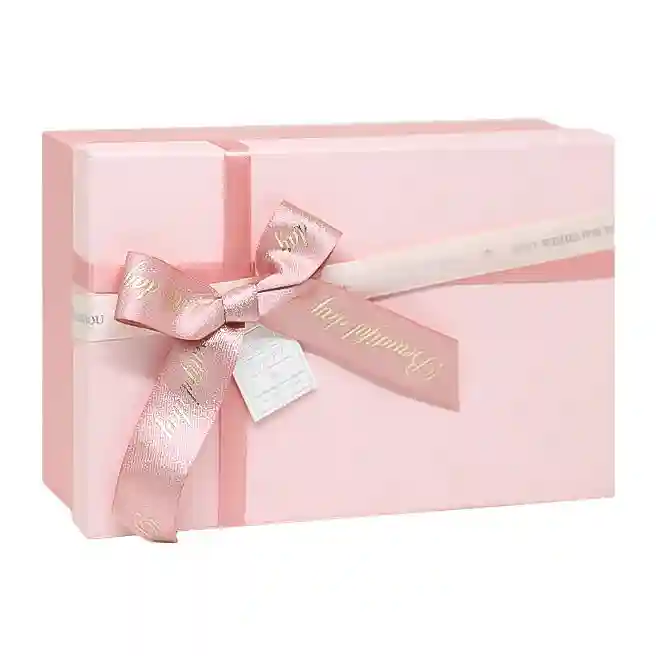 Cutie cadou cu fundiță, roz, 23х16х9.5 cm