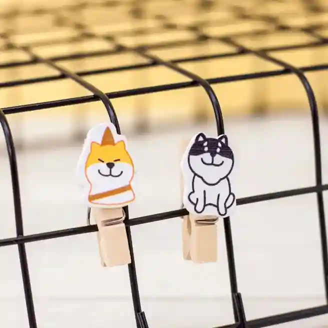 Set de cleștișoare decorative, Shiba Inu, 2.5 cm