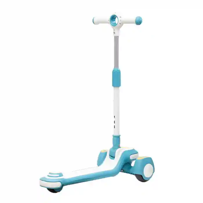 Trotinetă pentru copii pliabilă cu roți luminoase, verde, cod 61636