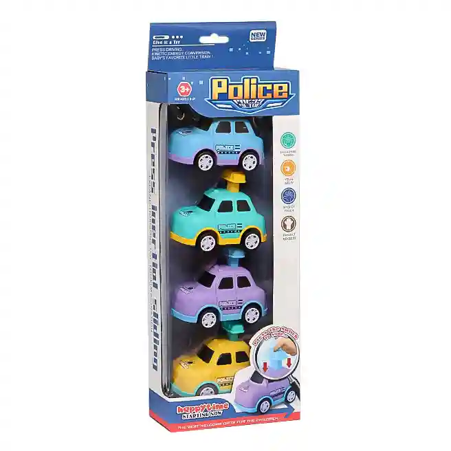 Set de mașini de poliție, 4 buc., cod 902005